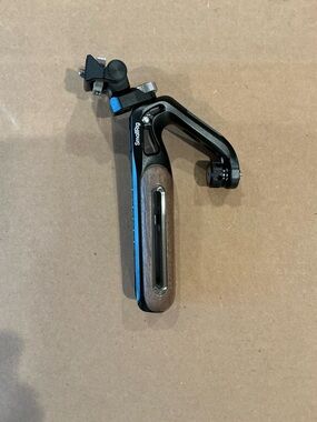 Black and Brown Camera Handgrip with Wood Accent